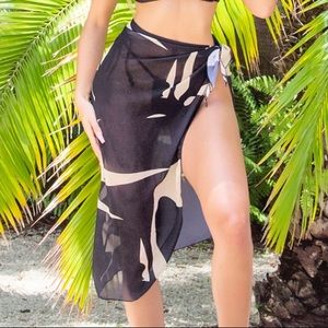 Matte Collection black/nude sarong
